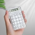 thumbnail image 1 of Byujiro Transparent Mini 8-Digit Portable Calculator Compact Clear-Shell Desktop Calculator Basic Calculator for Office, Students, School & Daily Math Use, 1 of 7