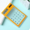 thumbnail image 1 of Byujiro Transparent Solar-Powered Touch Screen Calculator Thin 8-Digit LCD Display Basic Calculator Slim Portable Clear Calculator for Students, Office, Home, 1 of 3