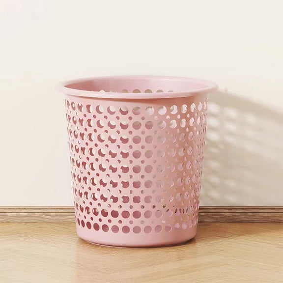 Byujiro Trash Can Open-Top Hollow-Out Multi-Use Trash Bin for Bedroom, Bathroom, Home, Small Spaces & Office