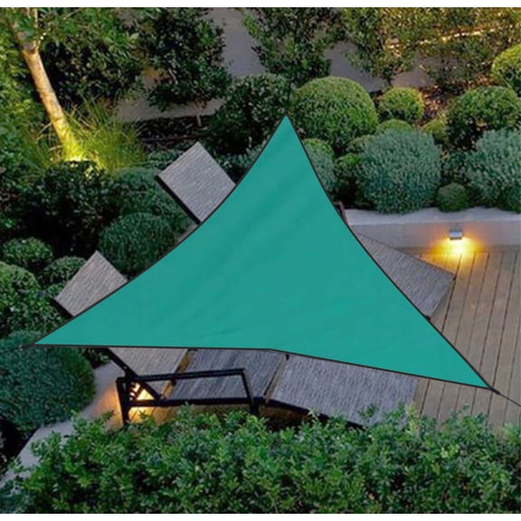 Byujiro Triangle Sun Shade Sail 13x13x13ft Sun Shade Cloth with Ropes & Storage Bag, UV Block Breathable Heat Reduction Canopy for Patio, Garden, Backyard & Deck