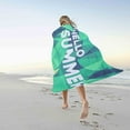 thumbnail image 1 of Byujiro Tropical Print Microfiber Beach Towel 27.5" x 59" Quick Dry Absorbent Soft Lightweight Sand Free Towel Versatile as Beach Blanket & Shawl for Beach, Pool, Bathroom & Summer Parties, 1 of 5