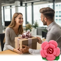 Byujiro Valentine's Day Plush Flower Soft Floral Stuffed Gift for Anniversary, Romantic Decor for Women, Girls, Teens, Unique Gift for Her