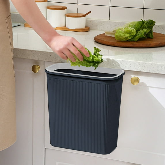 Byujiro Wall Mounted Cabinet Door Trash Can Kitchen Space Trash Can Kitchen Waste Storage Box Suitable for Home Kitchen Bathroom Bedroom and Living Room