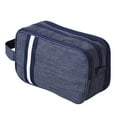 thumbnail image 1 of Byujiro Water-Resistant Striped Travel Toiletry Bag Portable Multi-Purpose Cosmetic Organizer Large-Capacity Makeup & Grooming Pouch with Handle, 1 of 5