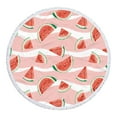 thumbnail image 1 of Byujiro Watermelon Print Round Microfiber Beach Towel 60" Oversized Circular Quick Dry Highly Absorbent Soft Lightweight Sand Free Towel Versatile as Beach Blanket, Shawl & Yoga Mat, 1 of 8