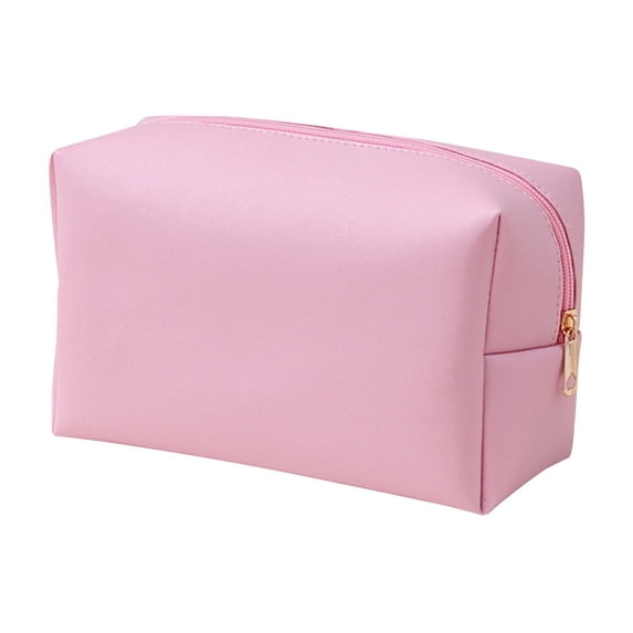 Byujiro Waterproof PU Cosmetic Pouch Portable Travel Makeup Organizer Lightweight Zippered Toiletry Bag for Daily Essentials & Trips