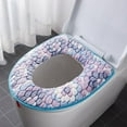 thumbnail image 1 of Byujiro Zipper Toilet Seat Cover with Handle Loop Soft Household Bathroom Cushion Cute Toilet Seat Cover Pad, 1 of 6