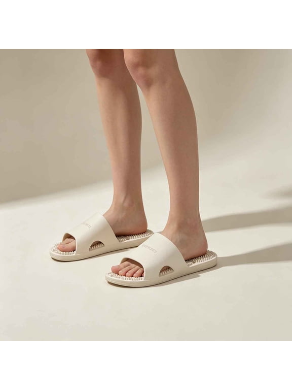 Acupressure Massage Slippers Sandals for Foot Acupoint Massage Shiatsu Arch Pain Relief Non-Slip Massage Shoes for Bath Shower