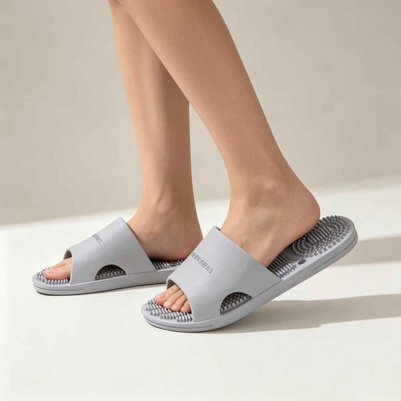 Byworldtasic Acupressure Massage Slippers Sandals for Foot Acupoint Massage Shiatsu Arch Pain Relief Non-Slip Massage Shoes for Bath Shower