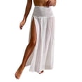thumbnail image 1 of Byworldtasic Beach Cover Ups for Women Semi-Sheer Swim Bathing Suit Summer Split Thigh Maxi Skirt Swimsuit Coverup Skirts, 1 of 6