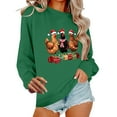 thumbnail image 1 of Byworldtasic Christmas Sweatshirt Women Cute Chicken Xmas Shirt Funny Chicks Christmas Sweatshirts Hen Farm Pullover Tops S-2XL, 1 of 6