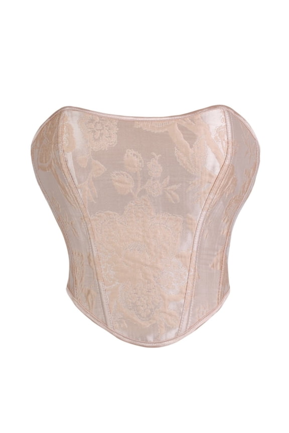 Corset Tops For Women Victorian Renaissance Top for Women Vintage Gothic Print Overbust Bustier Tube Lace Up Party Crop Top