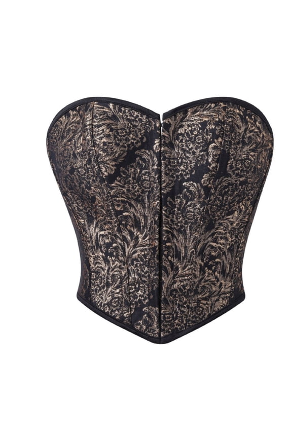 Corset Tops For Women Victorian Renaissance for Women Vintage Gothic Floral Print Overbust Bustier Tube Lace Up Party Crop Top