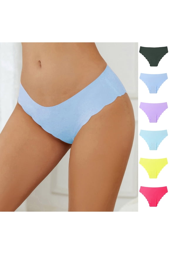 Ice Silk Sexy Girls Briefs Seamless Women Panties Underwear Ruffles T Back G String Yoga Fitness Thong Underpants