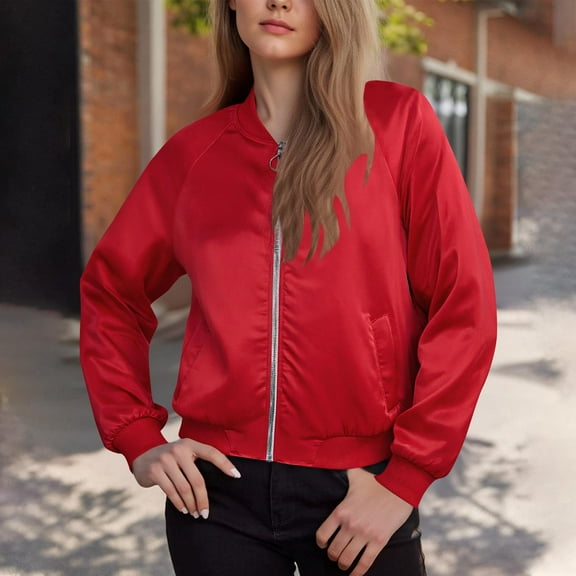 Byworldtasic Jacket for Women No Boundaries Cropped Jacket Zip Up Casual Striped Trendy Outerwear with Pockets