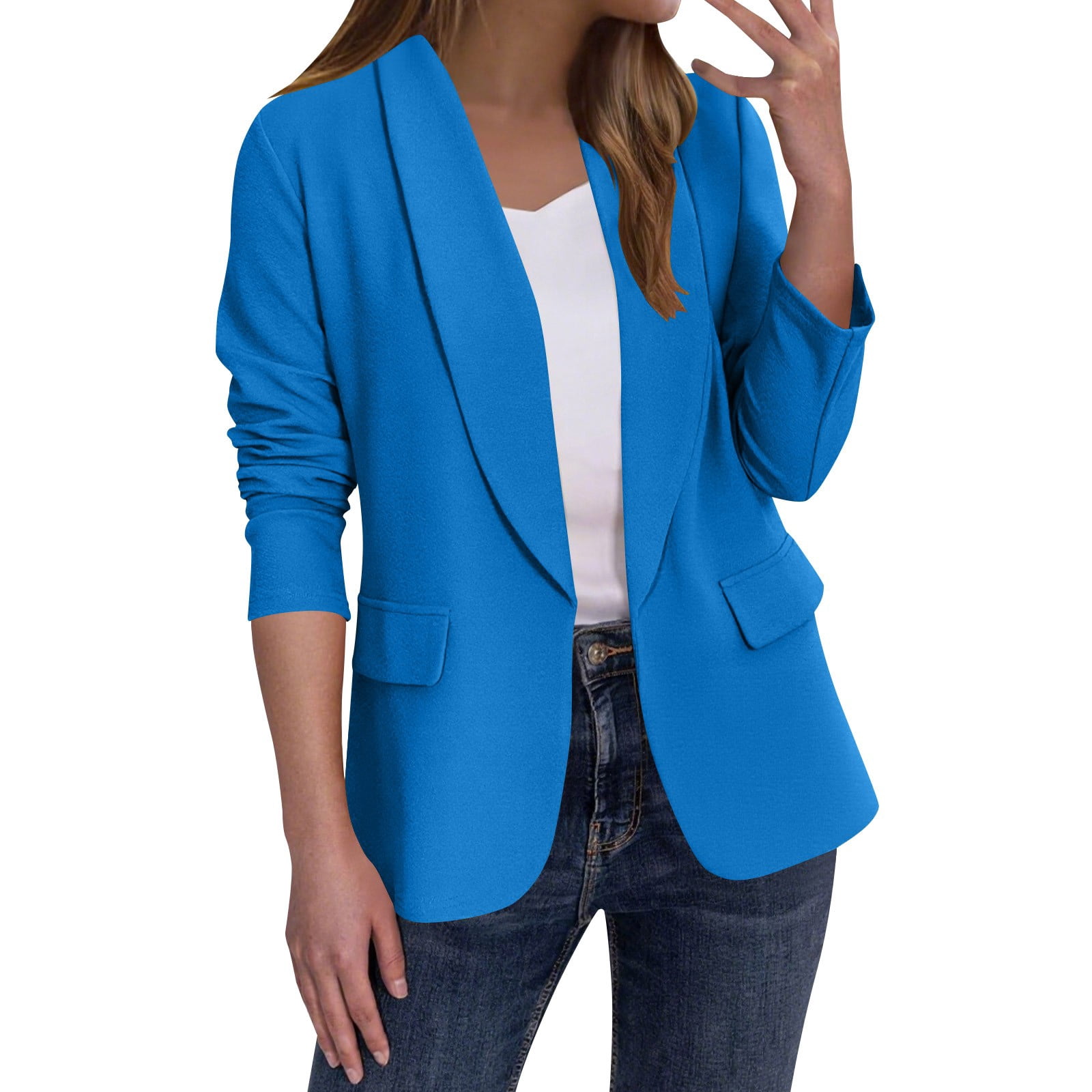Women's Casual Shawl Lapel Open Front Blazer