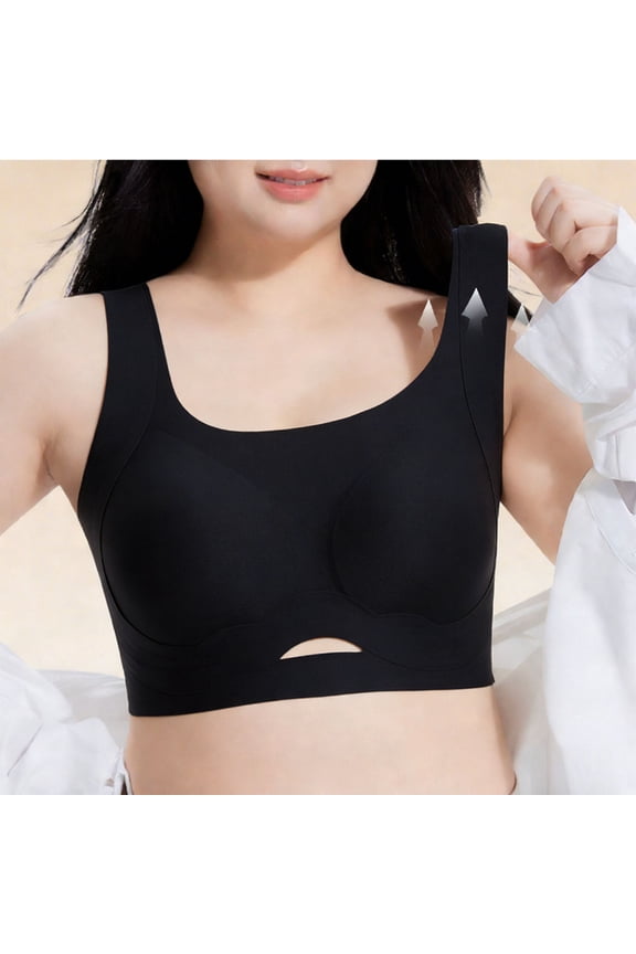 Jelly Bras for Women Plus Size Wireless Bra Seamless Full Coverage T-Shirt Bra Push Up Gel Bras