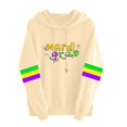 thumbnail image 1 of Byworldtasic Mardi Gras Outfit for Women Embroidery Hooded Sweatshirt Party Carnival Long Sleeve Tees Tops, 1 of 5