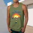 thumbnail image 1 of Byworldtasic Men's Sleeveless Tank Mens Casual Summer Beach Vacation Hawaiian Graphic Tank Tops Muscle Gym Palm Tree Sleeveless Tee Shirts, 1 of 5