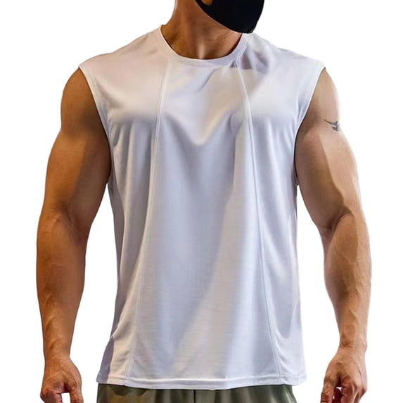 Byworldtasic Mens Sleeveless Tank Tops Workout Cut Off Shirt Athletic Muscle Gym T Shirts