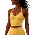 thumbnail image 1 of Byworldtasic Longline Strappy Top for Women Halter Workout Tank Tops Backless Gym Longline Top, 1 of 6