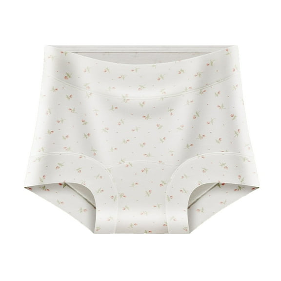 Byworldtasic No Boundaries Plus Size Cotton Underwear for Women Seamless Shaping High Waisted Panties Soft Breathable Full Coverage Briefs