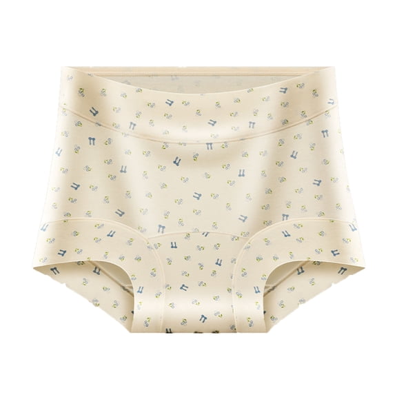 Byworldtasic No Boundaries Plus Size Cotton Underwear for Women Seamless Shaping High Waisted Panties Soft Breathable Full Coverage Briefs