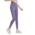 thumbnail image 1 of Byworldtasic Soft Leggings for Women Fleece-lined High Waisted Leggings Control Yoga Pants, 1 of 4