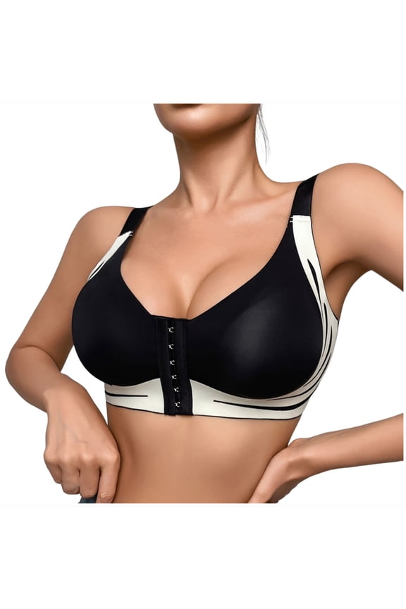 No Boundarie Women's Front Button Bra Push Up Bra Seamless Comfortable Bras Full Coverage Everyday Bralettes