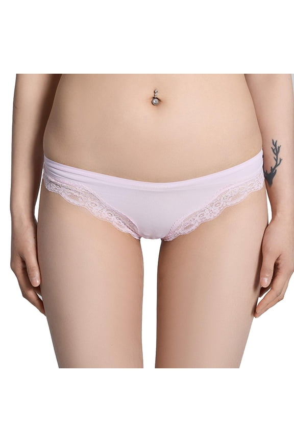 Women’s Lace Underwear Hipster Panties Microfiber Soft Breathable Stretch Sexy Bikini Briefs