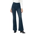 thumbnail image 1 of Byworldtasic Women's Wide Leg Jeans High Waisted Pull on Stretchy Baggy Basic Straight Y2k Denim Pants with Pockets, 1 of 9