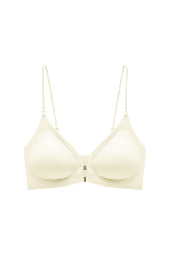 No Boundaries Womens Racerback Bras with Front Closure Wireless No Underwire Seamless Supportive Bralettes