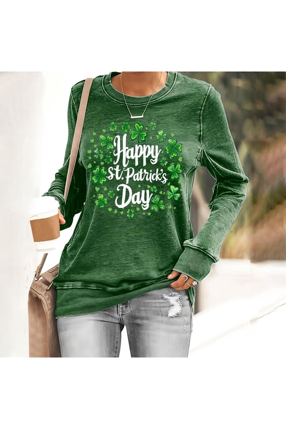 Oversized SweatshirtWomen St Patricks Day Sweatshirts Lucky Clover Shenanigans Sweater Shamrock Coordinator Pullover Top