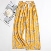 Byworldtasic Pajama Bottoms for Women Soft Lounge Pants Comfy Drawstring Sleepwear Long Cute Printed Pajamas Pants