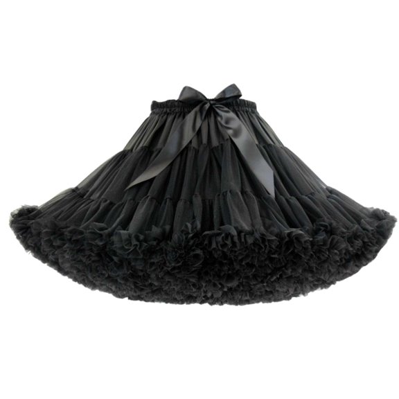 Byworldtasic Short Petticoat Skirt for Women Underskirt Elastic Waist Layered Tulle Tutu Puffy Dance Dress Party