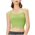 thumbnail image 1 of Byworldtasic Sports Crop Tank Top for Women Wide Straps and Double Spaghetti Strap for Yoga Tank Shirt, 1 of 3