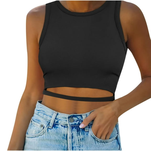 Byworldtasic Sports Tank Tops for Women No Boundaries Yoga Sleeveless Fitness Workout Crop Tops