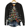 thumbnail image 1 of Byworldtasic Sweatshirts for Women Christmas Holiday Oversized Pullovers Fun Graphiprint Long Sleeve Gifts Shirt Hoodies Top, 1 of 5