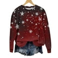 thumbnail image 1 of Byworldtasic Sweatshirts for Women Christmas Holiday Oversized Pullovers Fun Graphiprint Long Sleeve Gifts Shirt Hoodies Top, 1 of 5