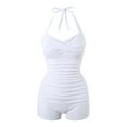 thumbnail image 1 of Byworldtasic Trends One Piece Bathing Suit for Women Swimsuits Tummy Control Athletic Rerto Swimwear, 1 of 6