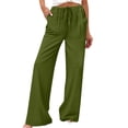 thumbnail image 1 of Byworldtasic Wide Leg Pants for Women Flowy Palazzo Drawstring Elastic Waist Trousers Summer Beach Vacation Pants, 1 of 8