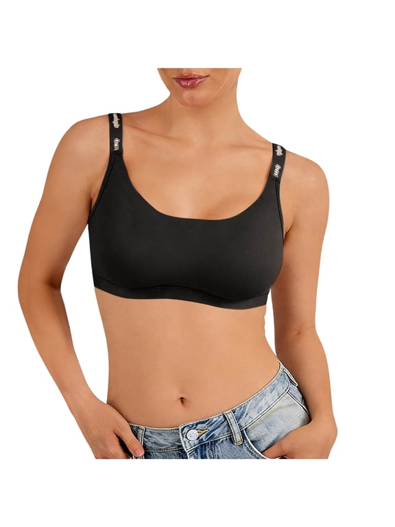 Women Seamless Sports Swim Bra High Neck Bikini Tops Black Workout Bathing Suit Tops