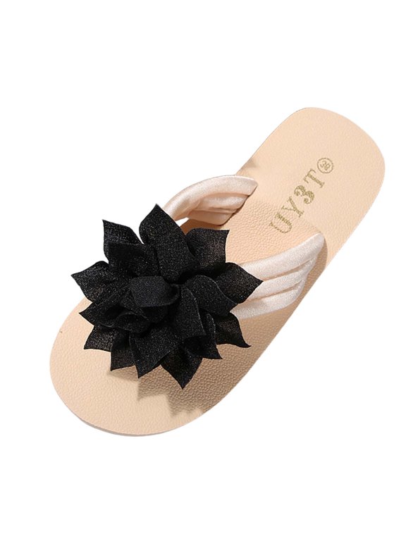 Women's 3D Flower Sandals Dressy Flip Flops Non-Slip Summer 2026 Thong Beach Slides Casual Outdoor Flat Sandals