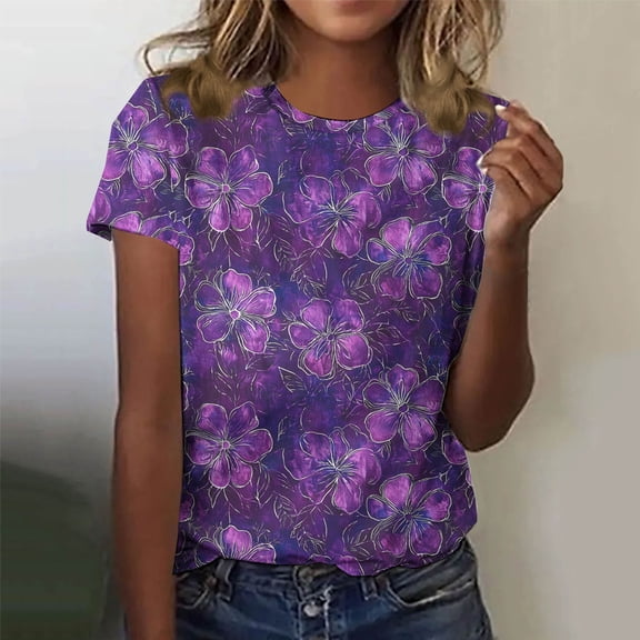 Byworldtasic Women's Basic Shirt Womens Summer Tops Spring Shirts Trendy Vacation Outfits Short Sleeve Tshirts Fashion Casual Blouses