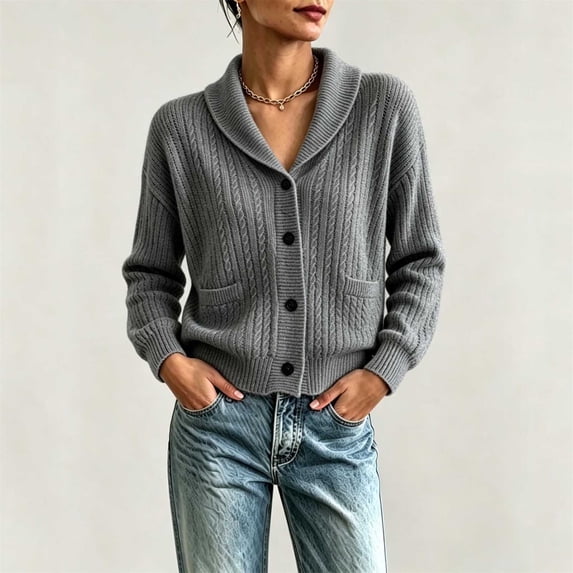 Byworldtasic Women's Chunky Cardigan Sweaters Trendy 2026 Button Down Long Sleeve Casual Soft Knit Coat