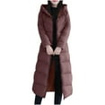 thumbnail image 1 of Byworldtasic Women's Coat Women's Solid Color Cotton Hooded Coat Warm Pocket Jacket Long Sleeve Hooded Casual Jacket, 1 of 4