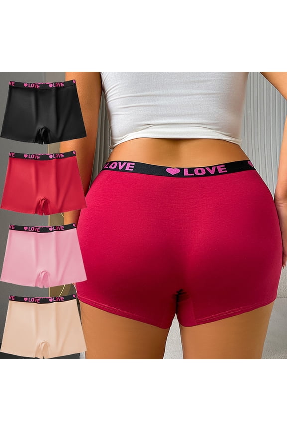 Women's Cotton Boyshorts Underwear Breathable Comfortable Full Coverage Mid Rise Pantie