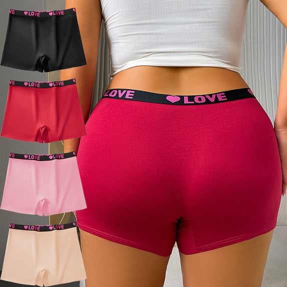 Byworldtasic Women's Cotton Boyshorts Underwear Breathable Comfortable Full Coverage Mid Rise Pantie