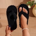 thumbnail image 1 of Byworldtasic Women's Cozy Flip-flops Slippers Crossbands Memory Foam Soft Plush Lined Non-Slip Indoor Outdoor Open Toe Shoes, 1 of 9