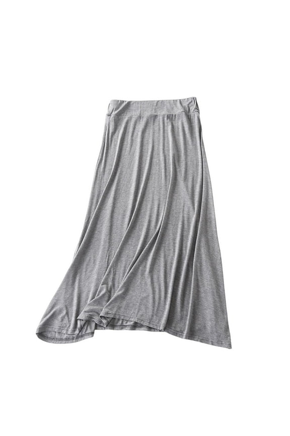 Women's Elastic Waist Midi Long Skirt A Line Women Flowy Fall Winter Skirts Tiered High Waisted Skirts